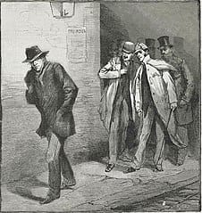 With the Vigilance Committee in the East End". This specific image is entitled "A Suspicious Character".