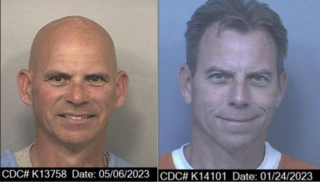 Mug shots of Lyle (left) and Erik (right) Menéndez taken in 2023.